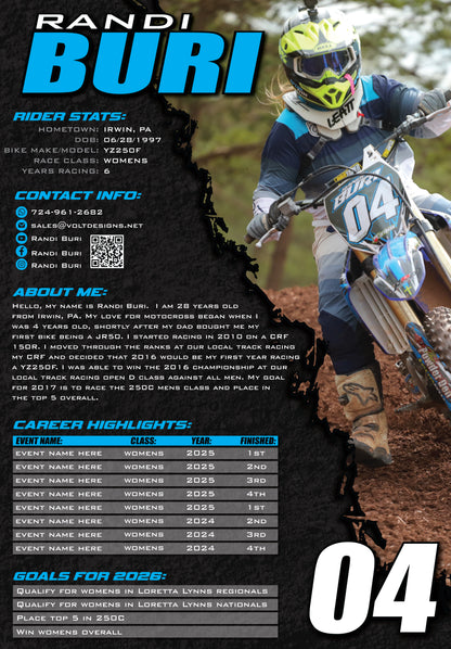 Custom Rider Resumes